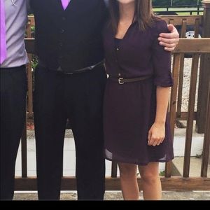 Dark Purple Chiffon Dress